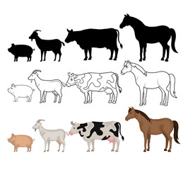 animals farm domestic icon vector illustration design