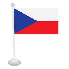 Isolated flag of Czech Republic