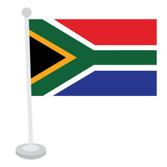 Isolated South African flag