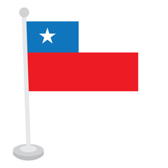 Isolated Chilean flag
