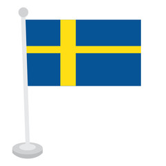 Isolated Swedish flag