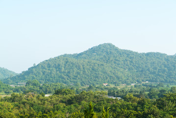 Fototapeta na wymiar Mountain landscape with sunny in Nakhon Ratchasima Province, Thailand