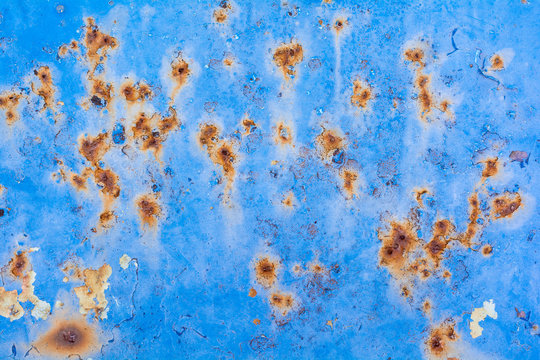 Blue rust backgrounds and texture