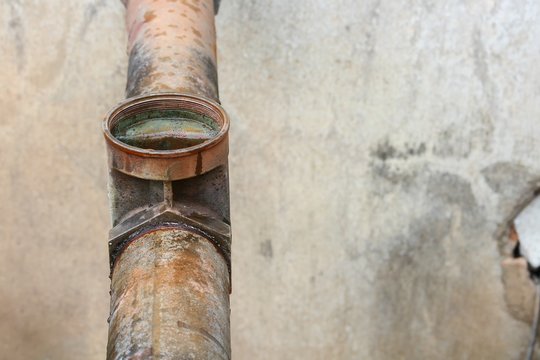 Water valve Plumbing Steel dilapidated. old rusty industrial tap