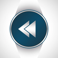 Rewind icon. Vector button