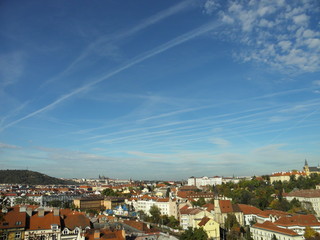 Fototapeta na wymiar Panorama of the Pague in sunny day