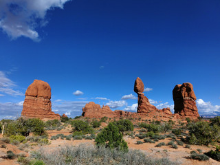 Fototapeta na wymiar Geological rock formation in Arches National Park