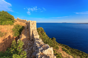 Fototapeta na wymiar view on Ionian sea from Paleokastro