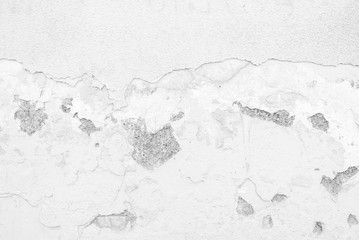 Fototapety  Stary biały betonowy pęknięty mur crack