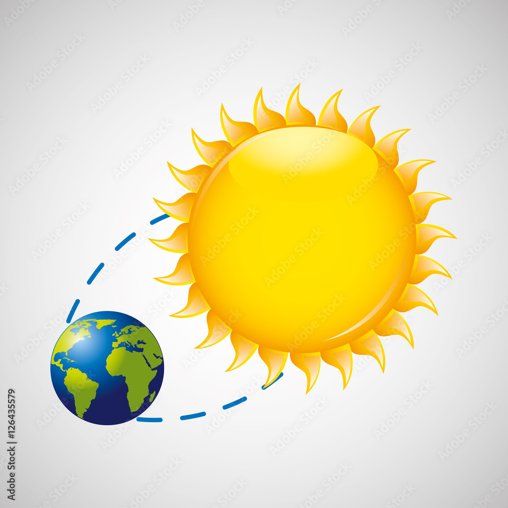 Canvas Prints earth rotation the sun icon design vector illustration eps 10