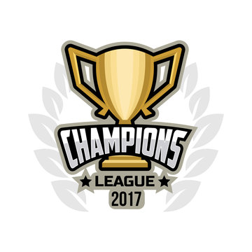 Champions sports league logo emblem badge