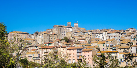 Fototapeta na wymiar Cityscape of Caprarola, a town in central Italy.