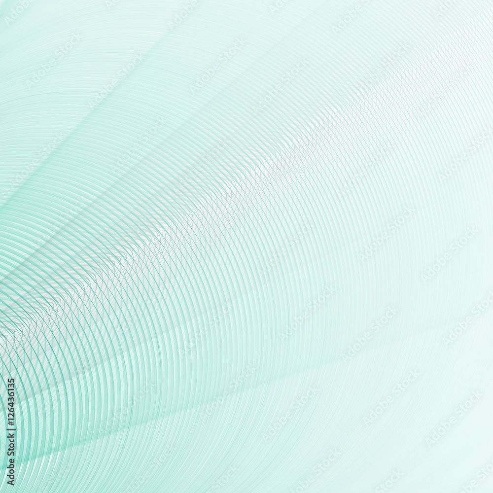 Aufkleber Abstract background of thin concentric turquoise circles with bokeh effect