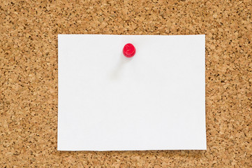 Blank Paper Note On Board