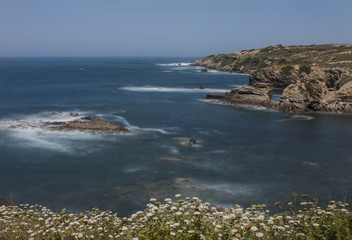 Fototapeta na wymiar Rocks formations on Alentejo coastline