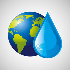 globe earth weather meteorology drop rain vector illustration eps 10