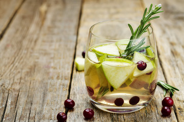Apple Cranberry Rosemary sangria