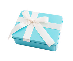 Rectangular gift box with white bow