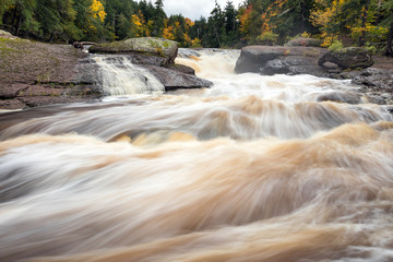 Sandstone Falls on Black River in Upper Peninsula of Michigan