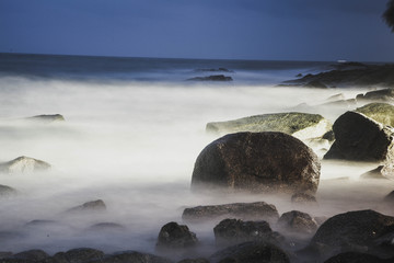 storm on the beach