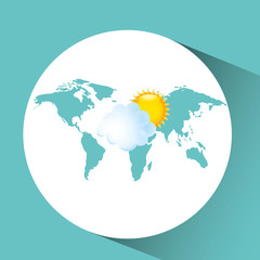weather concept forecast cloud sun icon design vector illustration eps 10