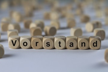 Vorstand - Holzwürfel mit Buchstaben