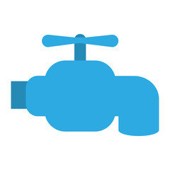 Obraz premium water tap blue icon over white background. vector illustration