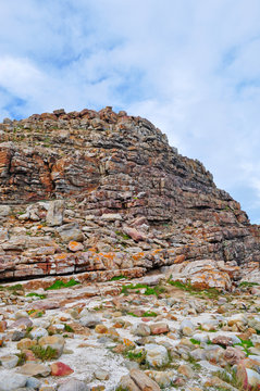 Sud Africa, 20/09/2009: l’ultima scogliera del Capo di Buona Speranza, il promontorio della Penisola del Capo raggiunto nel 1488 dall'esploratore portoghese Bartolomeo Dias