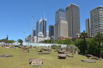 The Royal Botanic Garden with Sydney central business district N