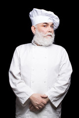 Bearded cook in uniform