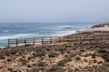 Fototapeta na wymiar Malhao coastline on Alentejo