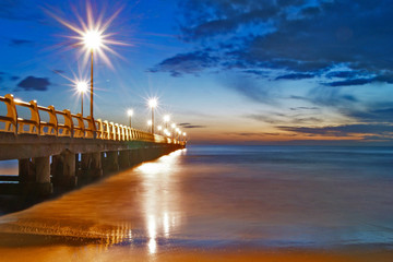the pier after the sunset