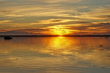 reflections in the sunset