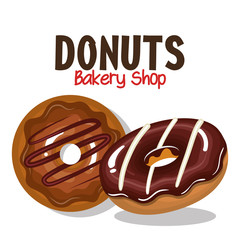 delicious donuts bakery shop vector illustration design