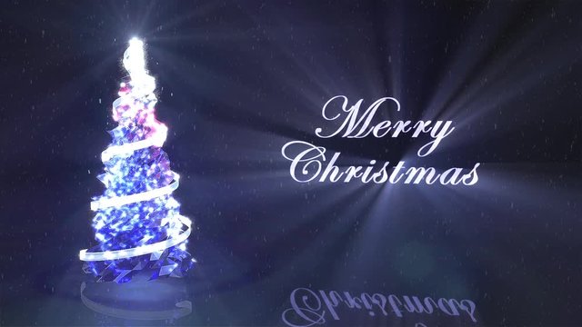 3D Animation - Luminous Crystal Christmas Tree