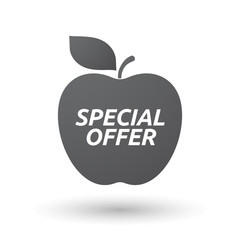 Isolated apple fruit with    the text SPECIAL OFFER