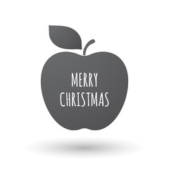 Isolated apple fruit with    the text MERRY CHRISTMAS