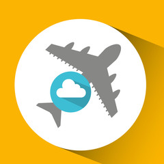 plane travel. weather forecast cloud icon vector illustration eps 10