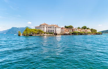 Landscape with lake Maggiore and island Bella, Stresa, Italy