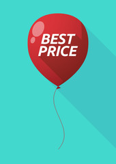 Long shadow balloon with    the text BEST PRICE