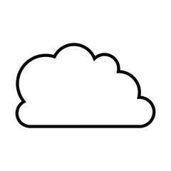 silhouette of cloud shape icon over white background. vector illustration