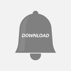 Fototapeta premium Isolated bell icon with the text DOWNLOAD