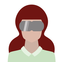 Woman with Virtual Reality Headset