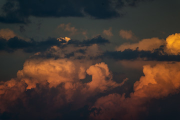Gray and yellow clouds