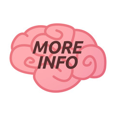 Isolated brain icon with    the text MORE INFO