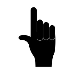 open hand gesture icon image vector illustration design