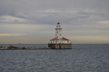 Fototapeta na wymiar Lighthouse on Michigan
