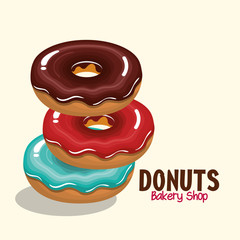 delicious donuts bakery shop vector illustration design