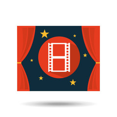 concept cinema theater film strip graphic design vector illustration eps 10