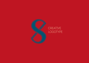 Fototapeta premium Creative logo with a double meaning, the letter X, S